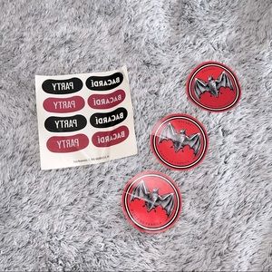 Bacardi Stickers (3) and tattoos (8) BRAND NEW